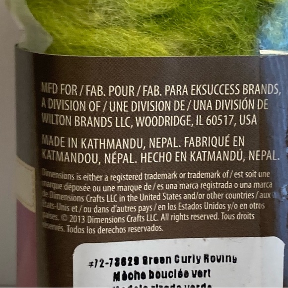 6 Dimensions FeltWorks 100% Wool Green Curly Roving 0.25oz Needle Felting Crafts - Picture 10 of 15